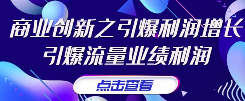 《商业创新之引爆利润增长》引爆流量业绩利润网创吧-网创项目资源站-副业项目-创业项目-搞钱项目八百网赚
