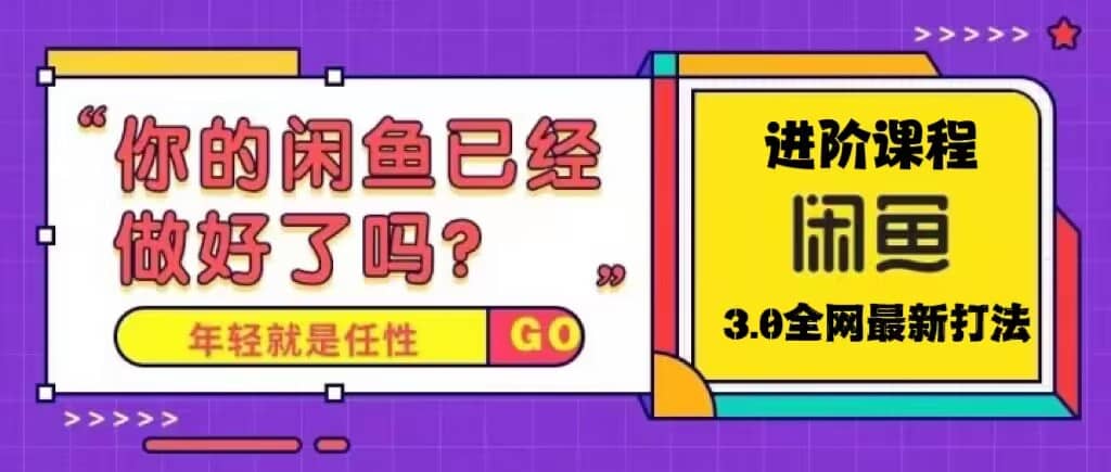 火爆全网的咸鱼玩法进阶课程，咸鱼进阶课程网创吧-网创项目资源站-副业项目-创业项目-搞钱项目八百网赚
