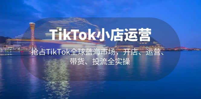 TikTok小店运营 抢占TikTok全球蓝海市场，开店、运营、带货、投流全实操网创吧-网创项目资源站-副业项目-创业项目-搞钱项目八百网赚