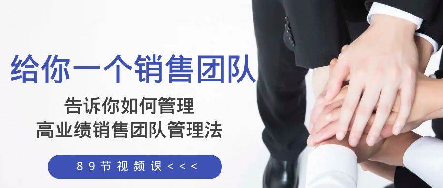 给你一个销售团队，告诉你如何管理，高业绩销售团队管理法（89节课）网创吧-网创项目资源站-副业项目-创业项目-搞钱项目八百网赚