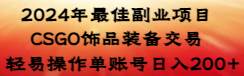 2024年最佳副业项目 CSGO饰品装备交易 轻易操作单账号日入200+网创吧-网创项目资源站-副业项目-创业项目-搞钱项目八百网赚