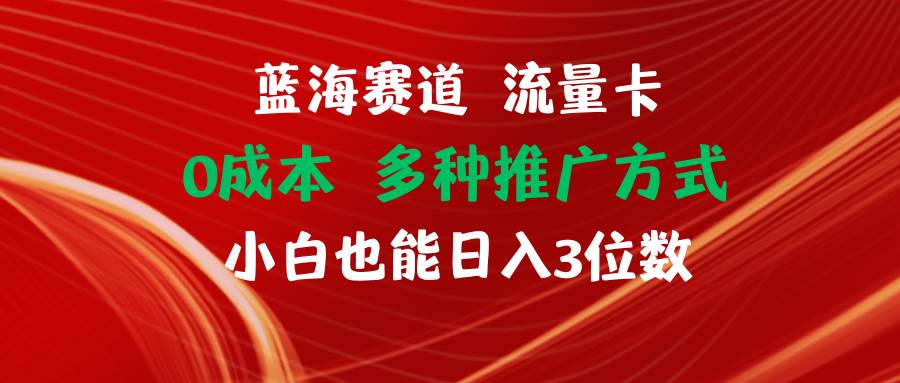蓝海赛道 流量卡 0成本 小白也能日入三位数网创吧-网创项目资源站-副业项目-创业项目-搞钱项目八百网赚