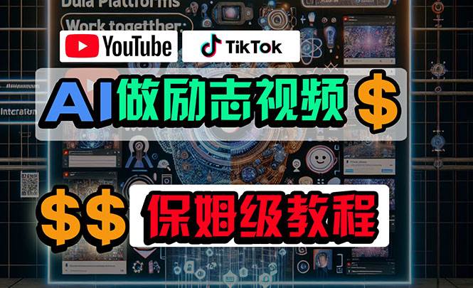利用AI制作励志视频，在YouTube和TikTok赚钱，小白可做（附工具）网创吧-网创项目资源站-副业项目-创业项目-搞钱项目八百网赚
