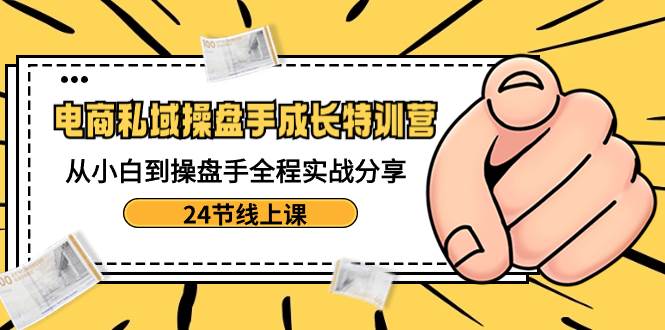 电商私域-操盘手成长特训营：从小白到操盘手全程实战分享-24节线上课网创吧-网创项目资源站-副业项目-创业项目-搞钱项目八百网赚