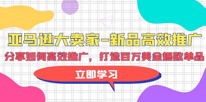 亚马逊 大卖家-新品高效推广，分享如何高效推广，打造百万美金爆款单品网创吧-网创项目资源站-副业项目-创业项目-搞钱项目八百网赚