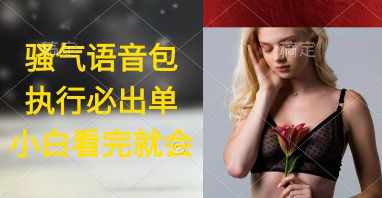 执行就出单，日入2000+，超火骚气语音包，小白看完课程就能马上实操网创吧-网创项目资源站-副业项目-创业项目-搞钱项目八百网赚