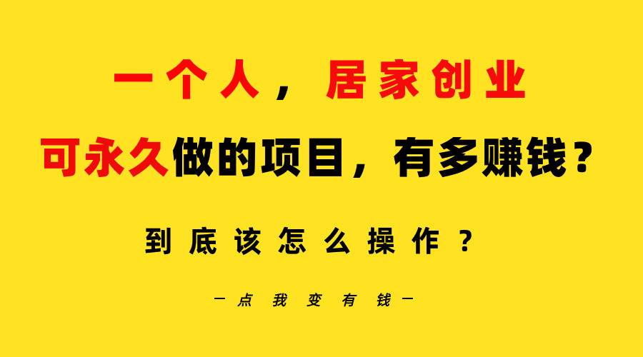 一个人，居家创业：B站每天10分钟，单账号日引创业粉100+，月稳定变现5W…网创吧-网创项目资源站-副业项目-创业项目-搞钱项目八百网赚