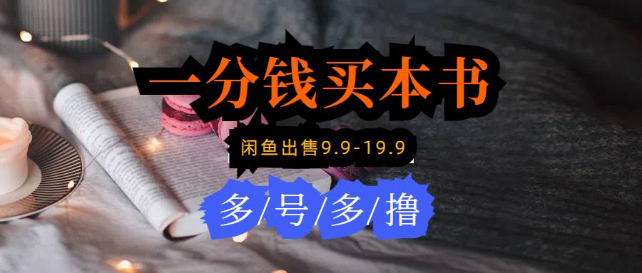 每天花1分钱买一本书，闲鱼出售9.9-19.9不等，多账号多撸 新手小白均可操作网创吧-网创项目资源站-副业项目-创业项目-搞钱项目八百网赚