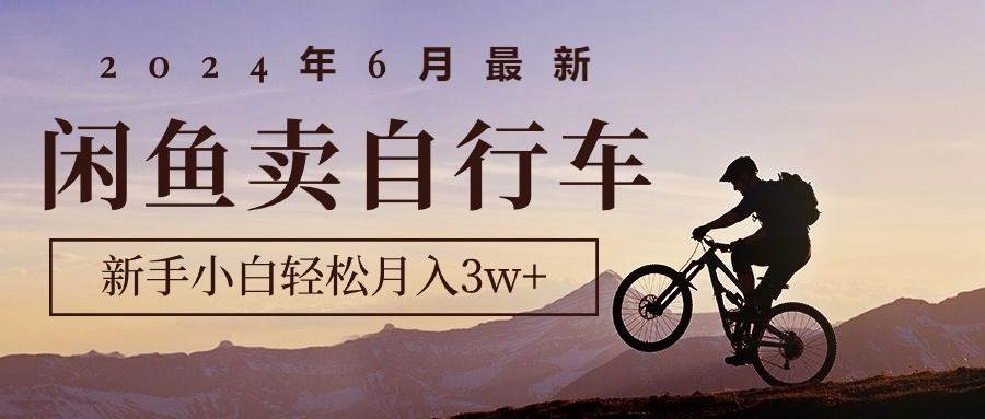 2024年6月最新闲鱼卖自行车，新手小白轻松月入3w+项目网创吧-网创项目资源站-副业项目-创业项目-搞钱项目八百网赚