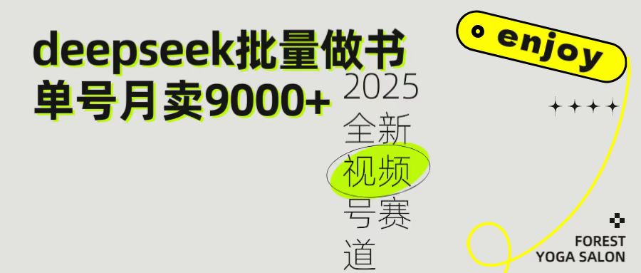 2025最新视频号项目 如何用Deepseek快速批量制作书单号 日入1000＋网创吧-网创项目资源站-副业项目-创业项目-搞钱项目八百网赚