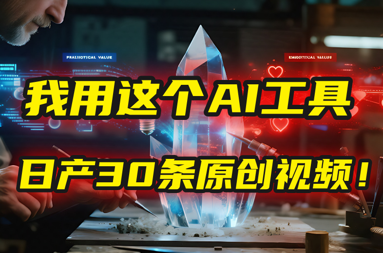 别再真人出镜了！我用这个AI工具，1张照片就能日产30条原创视频！网创吧-网创项目资源站-副业项目-创业项目-搞钱项目八百网赚