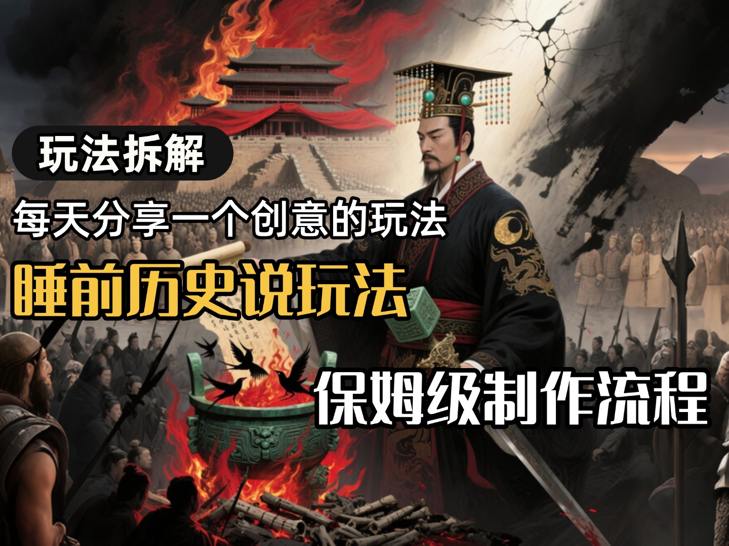 13条作品涨粉24.5万，全流程拆解睡前历史说，保姆级教程网创吧-网创项目资源站-副业项目-创业项目-搞钱项目八百网赚