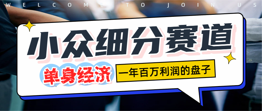 单身经济赛道,一天1000+网创吧-网创项目资源站-副业项目-创业项目-搞钱项目八百网赚